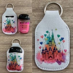Disney Cinderella’s castle hand sanitizer holder new